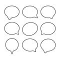 set of comic speech bubbles.Blank Speech Bubbles Vector Set â Isolated Empty Dialogue Text Illustration