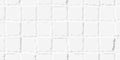 Grid of offset white cube boxes or blocks with uneven random edges background wallpaper banner