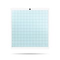 Grid paper isolated on white background. Measure sheet use in die cut sticker business. Clipping paths