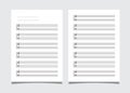 Grid paper music notation template for piano, A4 size