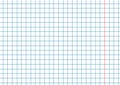 Grid Paper With Red Margins - Horizontal Orientation Royalty Free Stock Photo