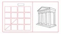 Grid pattern, geometric and structured background vector design Generative AI Royalty Free Stock Photo