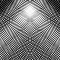 Grid pattern, mesh background of wavy, waving distortion, deformation on crossing lines. Jumble, cross-hatched lines. Interlace,