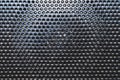 Grid pattern surface. dusty speaker mesh texture. perforated plastic. abstract background Royalty Free Stock Photo