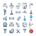Ideal for representing plumbing, maintenance, or water services Royalty Free Stock Photo