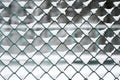 Grid in a quilt. The background is winter.