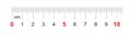 Grid for a ruler of 100 millimeters, 10 centimeters. Calibration grid. Value division 1 mm