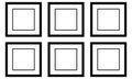Black photo frame set Royalty Free Stock Photo