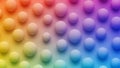 Rainbow Gradient of Soft Spheres in a Grid Pattern abstract background Royalty Free Stock Photo