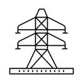 Grid station Line Vector Icon easily modified