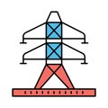 Grid station Line Vector Icon easily modified