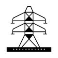 Grid station Line Vector Icon easily modified