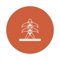 Grid station Line Vector Icon easily modified