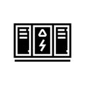 grid storage energy glyph icon vector illustration