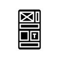 grid system ux ui design glyph icon vector illustration Royalty Free Stock Photo