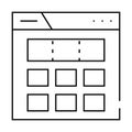 grid system ux ui design line icon vector illustration Royalty Free Stock Photo