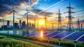 From Grid to Green: A Visual Journey Towards Sustainable Power Generation and Cost Reduction AI Generated