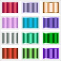 A grid of twelve colorful rectangular shapes with vertical rounded columns inside each rectangle Royalty Free Stock Photo