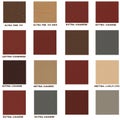 A grid of twelve square swatches displaying various textures and colors. Each swatch Royalty Free Stock Photo
