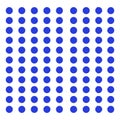 Blue dots arranged in a grid on a white background circles pattern Royalty Free Stock Photo