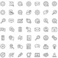 A grid of various line icons is displayed, each representing different concepts and Royalty Free Stock Photo
