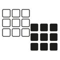 Grid view button icon. Vector illustration. EPS 10.