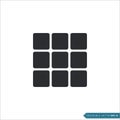 Grid View Button Icon Vector Template Royalty Free Stock Photo