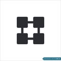 Grid View Button Icon Vector Template Royalty Free Stock Photo