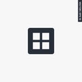 Grid view, premium quality flat icon