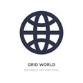 grid world icon on white background. Simple element illustration from Signs concept