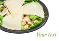 Griddled chicken caesar salad covered with cheese Royalty Free Stock Photo