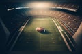 Super Bowl,American Football Field. Generative ai illustration. Royalty Free Stock Photo