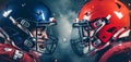 Gridiron Showdown: Football Players Face to Face. Generative ai