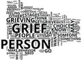 Grief Loss Text Background Word Cloud Concept