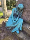 Grief sadness loss death girl sculpture blue last goodbye