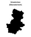 Grieskirchen outline map Royalty Free Stock Photo