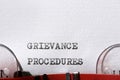 Grievance procedures concept