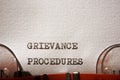 Grievance procedures concept