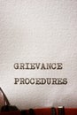 Grievance procedures concept