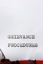 Grievance procedures concept