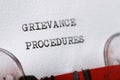 Grievance procedures concept