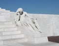 Grieving figure sculpture at Canadian Vimy Ridge Memorial, France