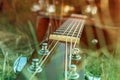 Griff`s guitar shape is close Royalty Free Stock Photo
