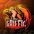 Griffin esport mascot logo  design. Royalty Free Stock Photo