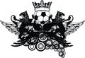 Griffin Heraldic soccer crest emblem coat of arms tattoo1 Royalty Free Stock Photo