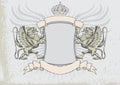 Griffin heraldry shield Royalty Free Stock Photo