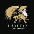 Griffin logo design Royalty Free Stock Photo