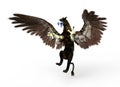 The attack of the Griffin, 3D Illustration