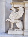 Griffin, mythical creature marble statue