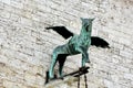 Griffin, mythical creature at Palazzo dei Priori in Perugia, Umbria